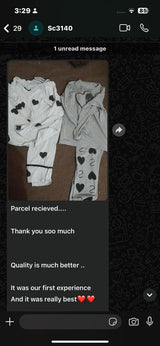 Love Print Night Suit (Grey)